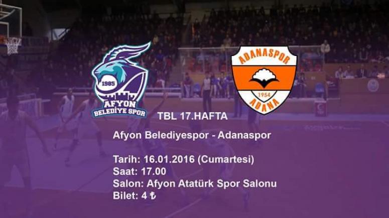 Afyon Belediyespor Adanaspor'u ağırlıyor