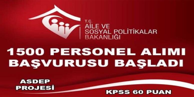 Aile Bakanlığı 1500 personel alımı için düğmeye bastı