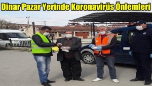 Dinar Pazar Yerinde Koronavirüs Önlemleri