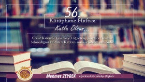 Mehmet Zeybek, Kütüphaneler Haftasını kutladı