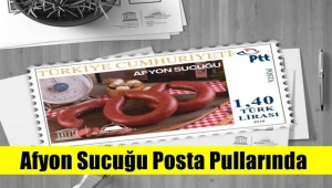 Afyon'a özgü Sucuklu Posta Pulu basıldı! !