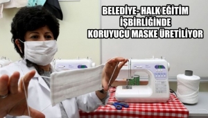 Afyonkarahisar Belediyesi ve Halk Eğitim işbirliğinde koruyucu maske üretiliyor