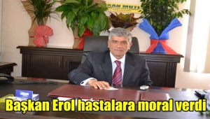 Kızılören Belediye Başkanı Ali Erol hastalara moral verdi