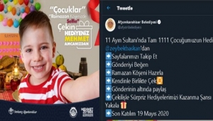 Ramazan Köşesini yapan çocuklar, çekilişe katılabilecek