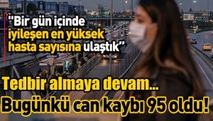 Türkiye'de son 24 saatte 95 kişi hayata veda etti