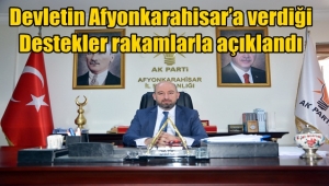 Devletin Afyonkarahisar’a verdiği destekler rakamlarla açıklandı