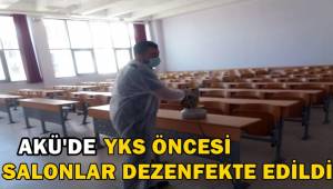 Akü'de YKS Öncesi Salonlar Dezenfekte Edildi