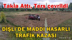 Bolvadin'de Trafik Kazası ! ! Takla attı, ters çevrildi..
