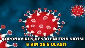 Koronavirüs vefat sayısı 5 bin 25'e ulaştı