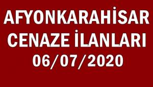 Afyon'da 06/07/2020 aramızdan ayrılanlar