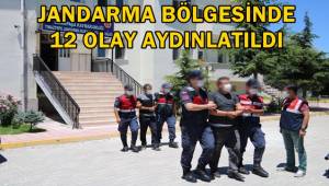 Afyon Jandarma Komutanlığından büyük başarı !! 12 olay aydınlatıldı !!