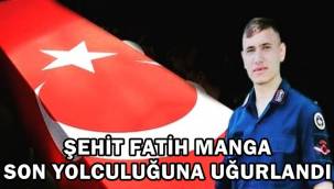 Afyonkarahisar'lı Şehit Fatih Manga Son Yolculuğuna Uğurlandı