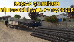 Başkan Çelebi’den Milletvekili Taytak’a teşekkür