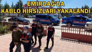 Emirdağ'da Kablo Hırsızları yakalandı, adalete teslim edildi !!