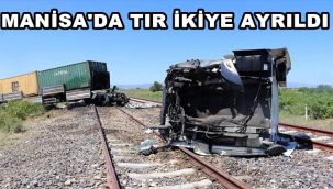 Şehzadeler'de tır raylara girdi