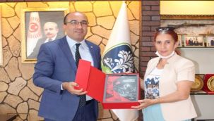 Şerife Münire Burcu'dan Başkan Çöl'e ziyaret !