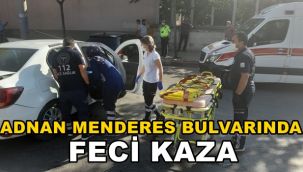 Adnan Menderes Bulvarı'nda feci kaza! İşte görüntüler! 