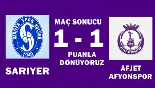 Sarıyer ile Afjet Afyonspor 1-1 berabere kaldı