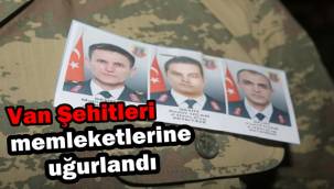 Van'da şehit olan askerlerimiz uğurlandı! 