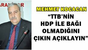 Kocacan, TTB'nin HDP ile bağı olmadığını çıkın açıklayın