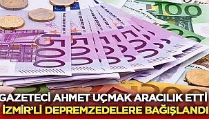 Gurbetçiler topladı, Ahmet Uçmak İzmirli depremzedelere bağışladı! 