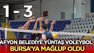 Afyon Belediye Yüntaş, evinde Bursa'ya mağlup oldu 