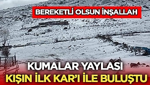 Afyon’da mevsimin ilk karı Kumalar yaylasına yağdı