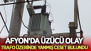 Afyon'da trafo üzerinde yanmış ceset bulundu