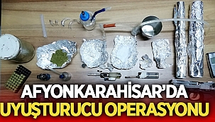Afyon Emniyet Müdürlüğü 7 adrese uyuşturucu operasyonu yaptı