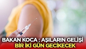 Fahrettin Koca, Aşılar 1-2 gün gecikecek