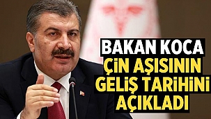 Fahrettin Koca, Çin aşısının geliş tarihini kamuoyu ile paylaştı