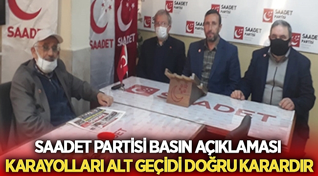 Karayolları alt geçidi doğru bir karardır