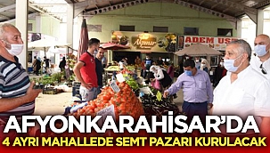 Afyon'da bu pazaryerleri sadece bu hafta kurulacak
