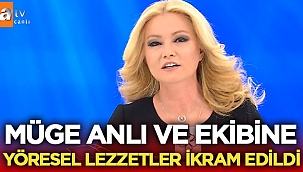 Müge Anlı ve ekibine dünyaca ünlü Afyon Lokumu ikram edildi