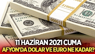 11 Haziran 2021 Cuma Afyon'da dolar ve Euro ne kadar?