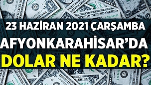 23 Haziran 2021 Çarşamba Afyon'da dolar ne kadar?