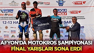 Afyon'da düzenlenen Motokros Şampiyonası sona erdi
