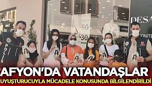 Afyon'da vatandaşlar uyuşturucuyla mücadele konusunda bilgilendirildi