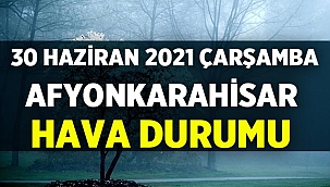 Afyon Hava Durumu: 30 Haziran 2021 Çarşamba