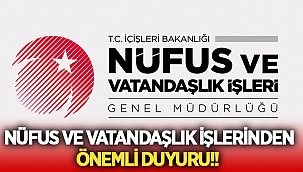 Afyon Nüfus Müdürlüğünden önemli duyuru!