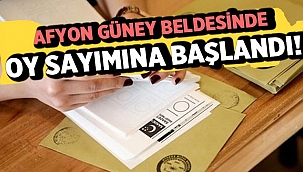 Oylar sayılıyor: Afyon Güney Beldesinde Başkan kim olacak! 