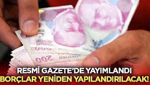 Resmi Gazetede yayımlandı! Alacaklar yeniden yapılandırılacak