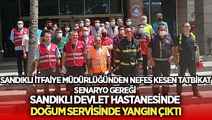 Sandıklı itfaiyesinden nefes kesen tatbikat! 