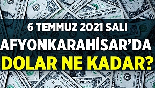 6 Temmuz 2021 Salı Afyon'da dolar fiyatları