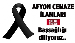 Afyon Cenaze İlanları: 22 Temmuz 2021