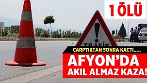 Afyon'da akıl almaz kaza: 1 ölü!