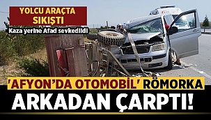 Afyon'da Otomobil Römorka Arkadan Çarptı: 5 Yaralı