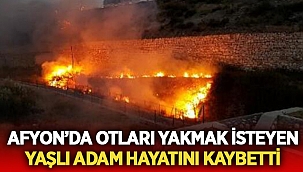 Afyon'da yaşlı adam otları yakmak isterken hayatını kaybetti