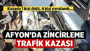 Afyon Yenice çevre yolunda zincirleme trafik kazası! 