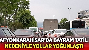 Kavşak nokta Afyonda bayram yoğunluğu! 